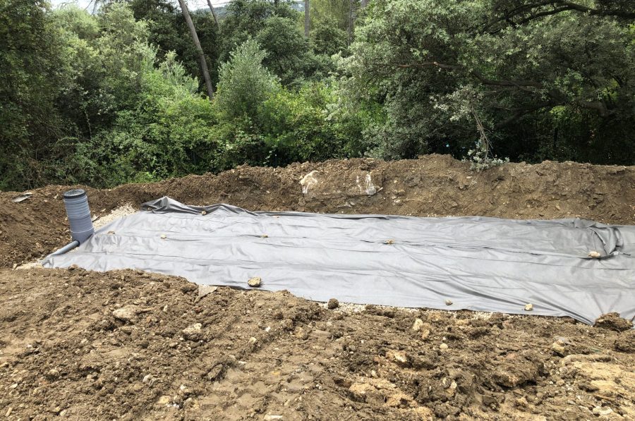 création d'un bassin pour vidange